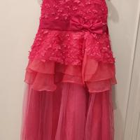 Vestito rosa damigella bambina