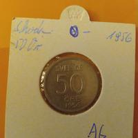 MONETA 50 ORE SVEZIA ARGENTO 