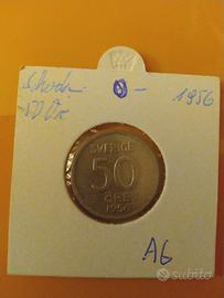 MONETA 50 ORE SVEZIA ARGENTO 