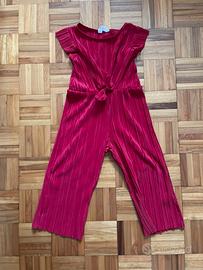 Tuta intera elegante bimba rossa 4 anni H&M