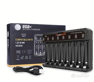 Caricabatteria USB Type-C batterie ricaricabili