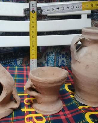 N.2 vasi terracotta +omaggio  portacandela artigia