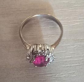 Anello Margherita Vintage Anni 60 in Argento 925