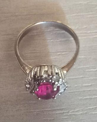Anello Margherita Vintage Anni 60 in Argento 925