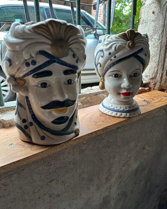 Cachepot con volti