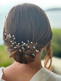 Forcina per capelli con perline ideale x Matrimoni