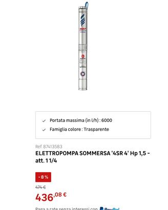 Elettropompa sommersa pedrollo 4SR 4
