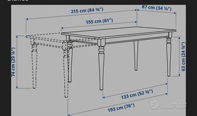Tavolo bianco ikea Rosentorp