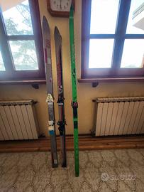 Sci discesa e fondo vintage