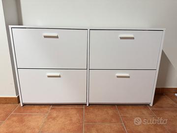 Portascarpe Scarpiera Salvaspazio Ingresso bianca