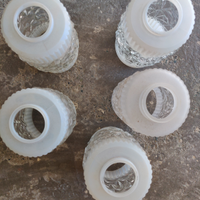 5 bocce in vetro per lampadario vintage