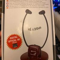 Cuffia senza fili con amplificatore TV