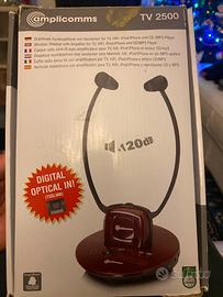 Cuffia senza fili con amplificatore TV