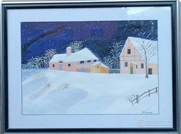 Quadro tempera su carta