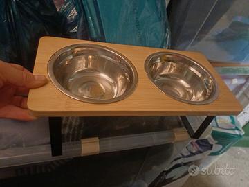 Ciotole acciaio inox rialzate gatto/ cane piccolo