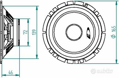 ALPINE SXE-1725S altoparlante coassiale da 165mm
