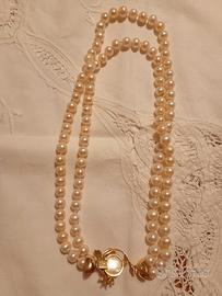 COLLANA DOPPIO FILO PERLE