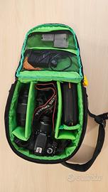 Canon eos 600D 18-55 + 75-300 microfono e zaino 