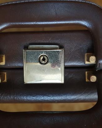 Valigetta 24 ore rigida in cuoio. Vintage