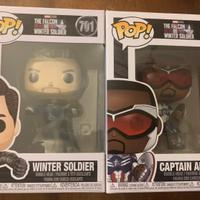 Funko pop Marvel Winter soldier e Captain america