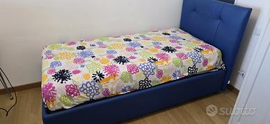 Letto con rete contenitore