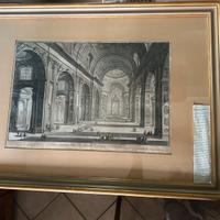 Piranesi, prima tiratura “Veduta di San Pietro”.