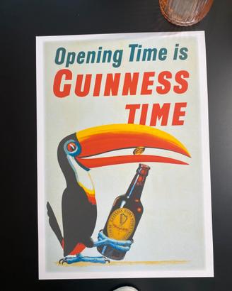 Poster birra Guinness tucano decorazione bar Pub