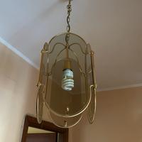 Lampadario con finiture in oro zecchino