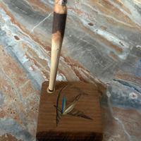 Portapenne in Legno Intagliato a Mano