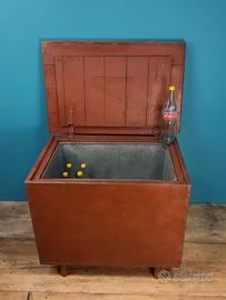 GHIACCIAIA BIRRA MORETTI FRIGO IN LEGNO ANNI 40/50