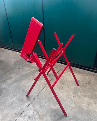 Cavalletto taglio legna  con supporto motosega
