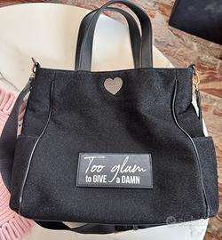 Borsa  MiniPa’ by le Pandorine nera brillantinata