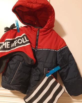 Giacca vento BRUMS+cappellino +scadac.bimbo 18 me