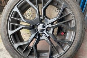 4 cerchi GMP 4x100 con gomme Dunlop 215/45/17