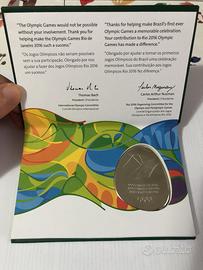 Medaglia di partecipazione alle Olimpiadi Rio 2016