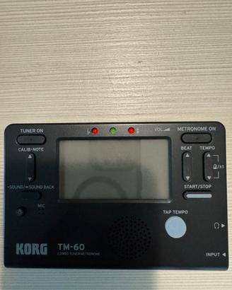 Tuner e metronomo Korg TM 60