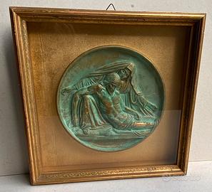 Scultura in gesso dipinto anni 70