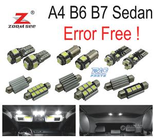 KIT 20 LAMPADE LED INTERNE PER AUDI A4 S4 RS4 B6 B