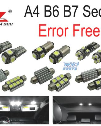 KIT 20 LAMPADE LED INTERNE PER AUDI A4 S4 RS4 B6 B