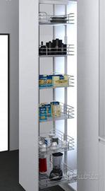 Colonna estraibile dispensa da 60 cm in acciaio