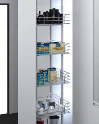 Colonna estraibile dispensa da 60 cm in acciaio