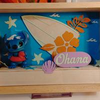 Lilo & Stich 3D shadowbox with frame (17x12cm)