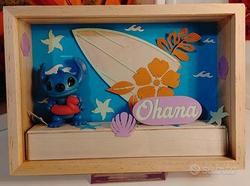 Lilo & Stich 3D shadowbox with frame (17x12cm)