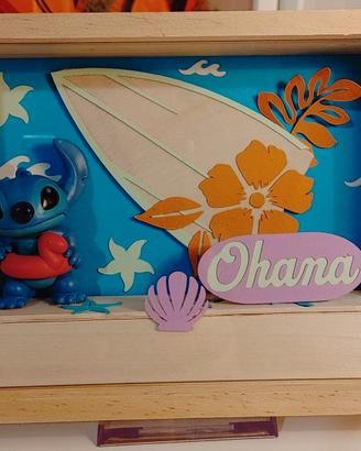 Lilo & Stich 3D shadowbox with frame (17x12cm)