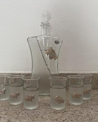 Set Bottiglia e 6 bicchierini da amaro/digestivo