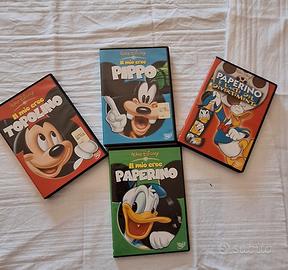 Lotto 4 DVD Disney Topolino Paperino Pippo