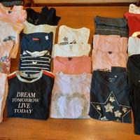 Lotto maglie e felpe bambina 8-10 anni
