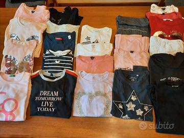 Lotto maglie e felpe bambina 8-10 anni