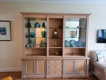 Credenza vetrina in legno massello
