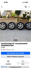 Cerchi in lega 16" con pneumatici 205/60R16 92H